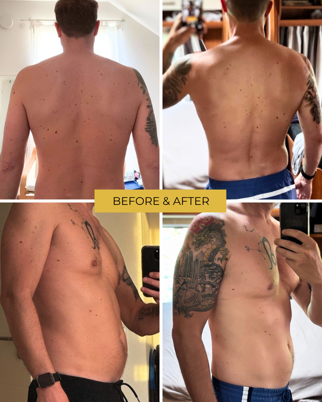 Vorher-Nachher Transformation von Frank